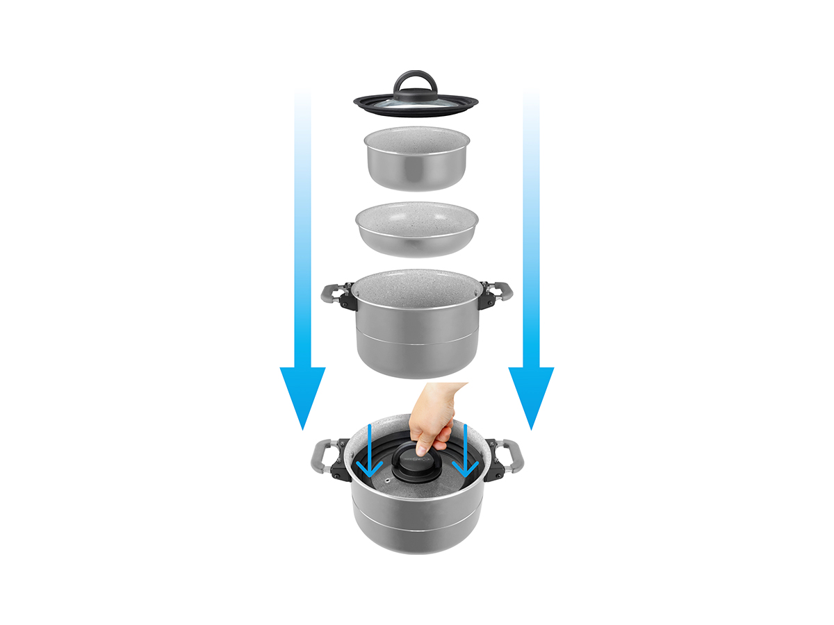 Brunner Fusion 7+1 pannenset - Ø22 cm