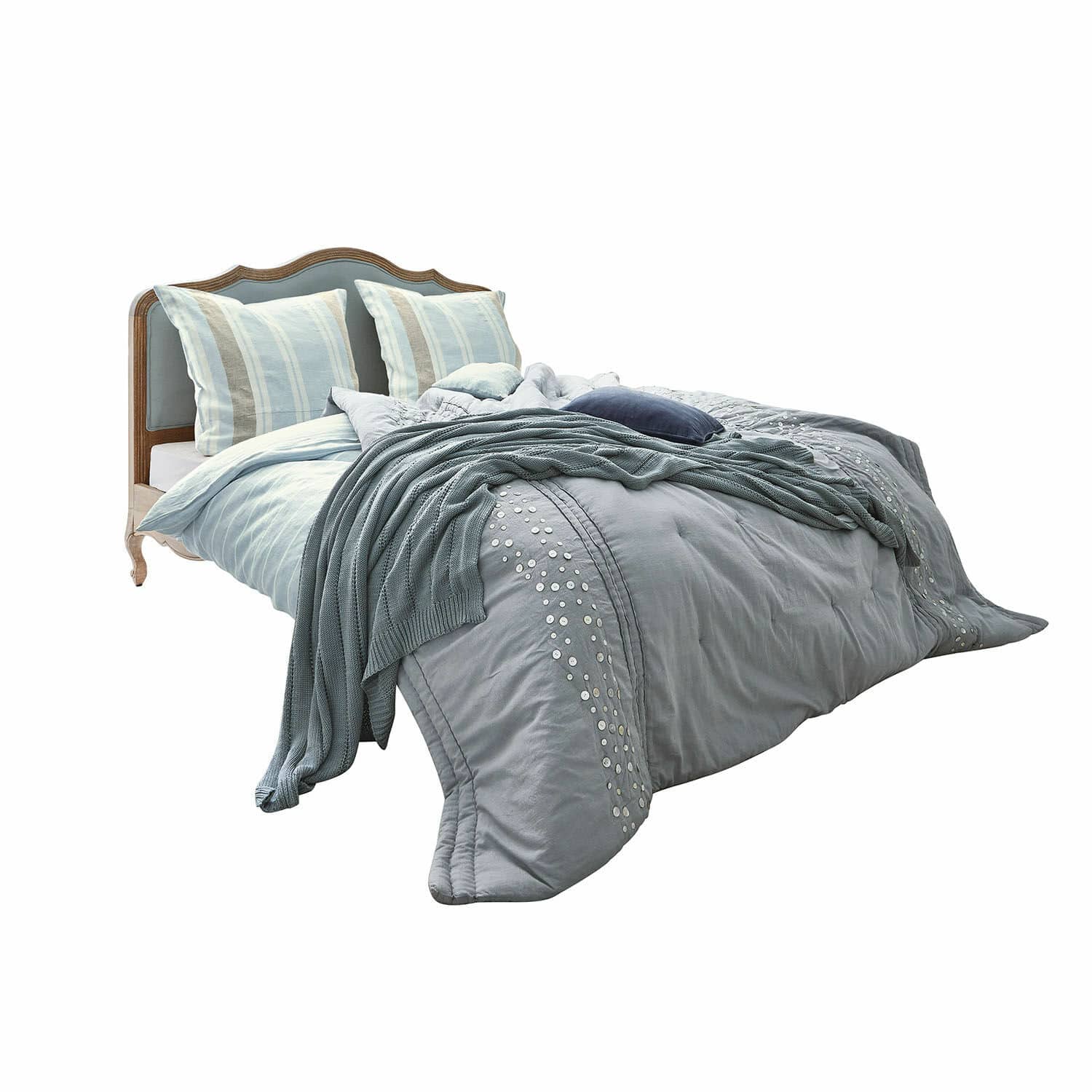 Bett Serravalle braun/blau