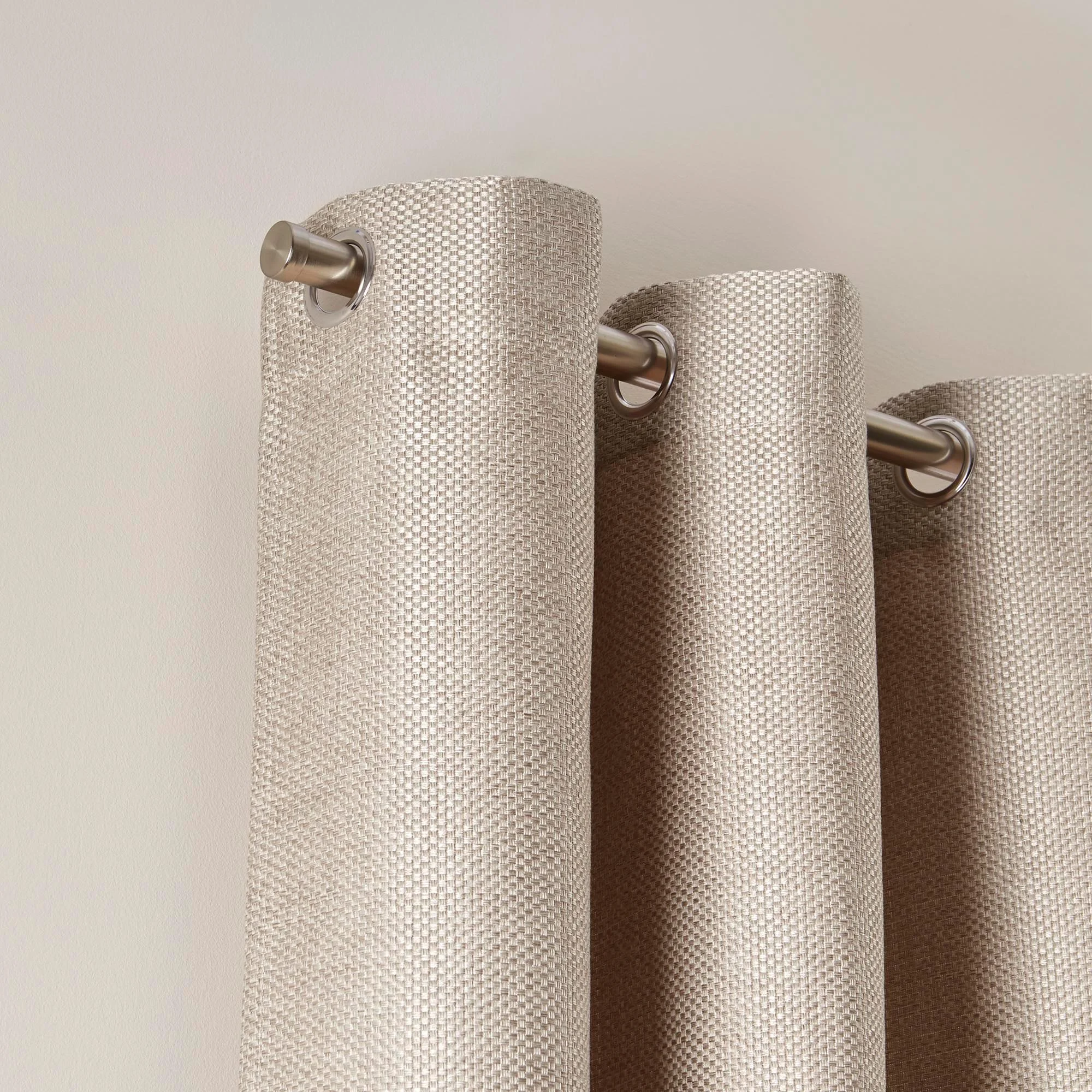 COCONUT - Rideau oeillets doublé thermique | Beige