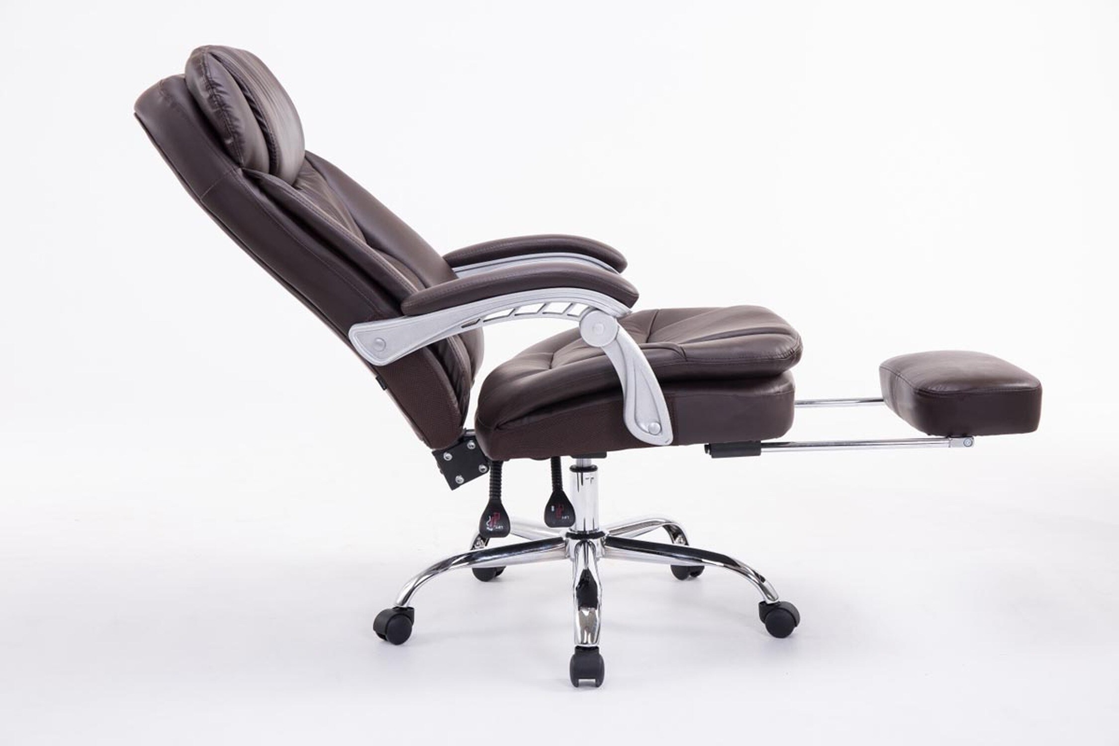 TPFLiving XL Bürostuhl Troja Kunstleder Braun