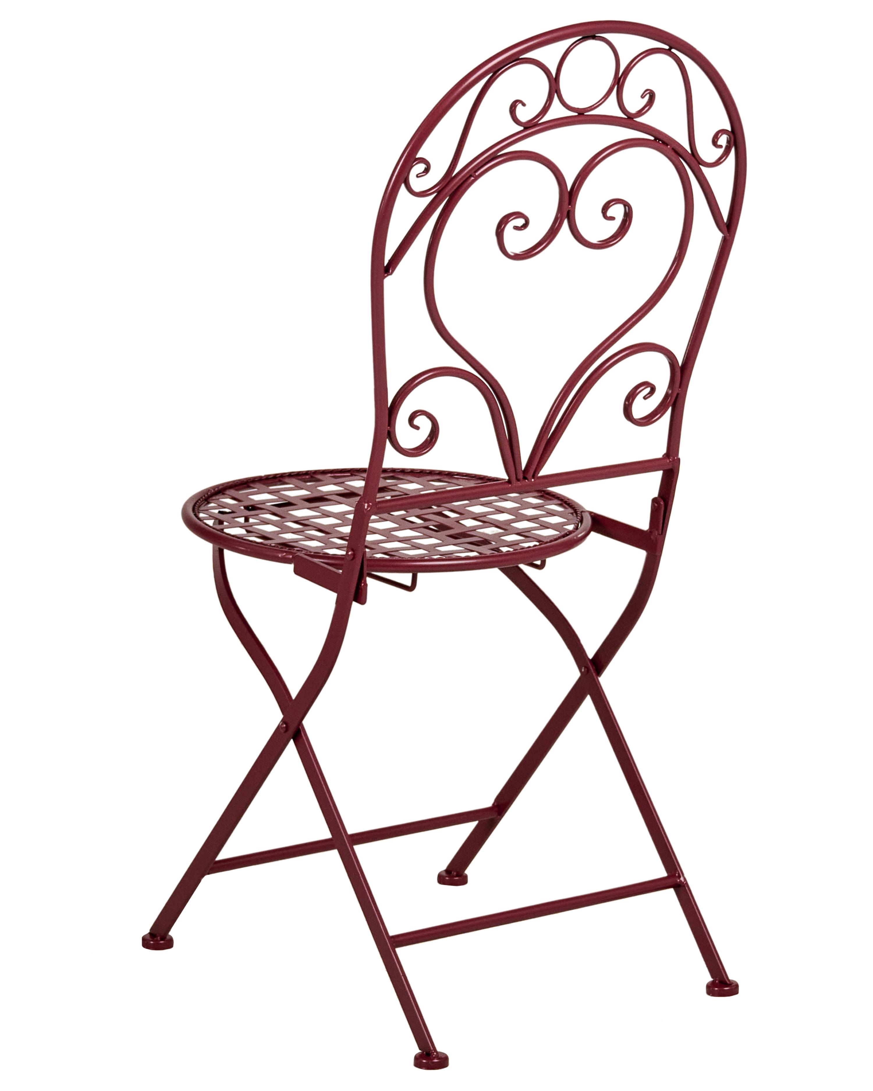 Set van 2 tuinstoelen ALBINIA Metaal Bordeauxrood