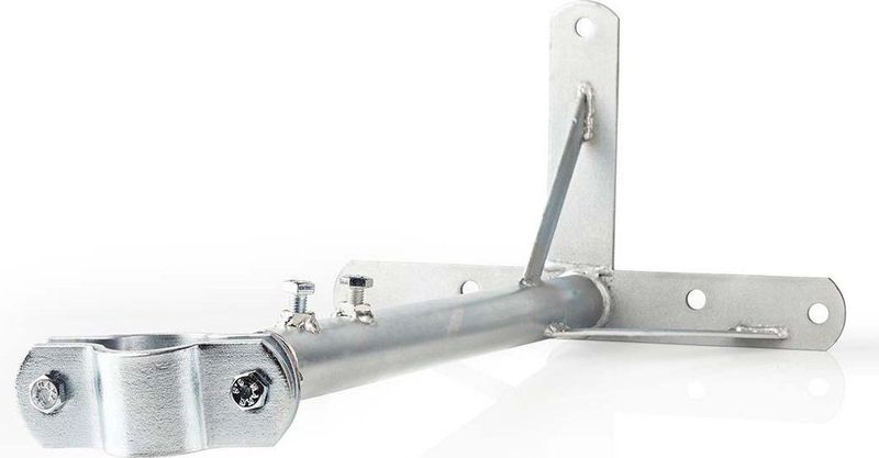 Satelliet - Muurbeugel - Zilver - Staal - Verstelbaar - Diameter 32-42 mm