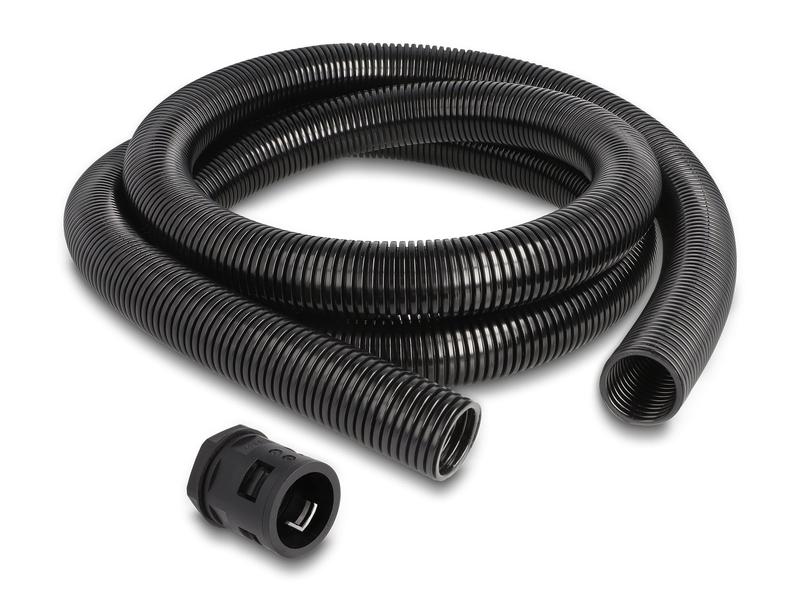 Delock Kabelschlauch 2 m x 28.5 mm Schwarz Delock Kabelschutzschlauch 2 m x 28.5 mm mit PG21 Schlauchverschraubung Set schwarz