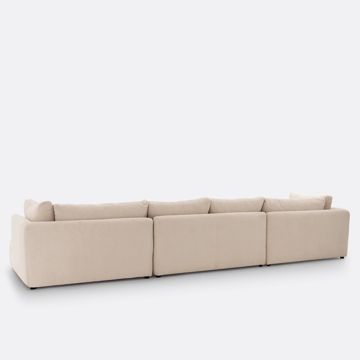 LA REDOUTE INTERIEURS<br>Sofá modular de canto em veludo cotelê, Monica