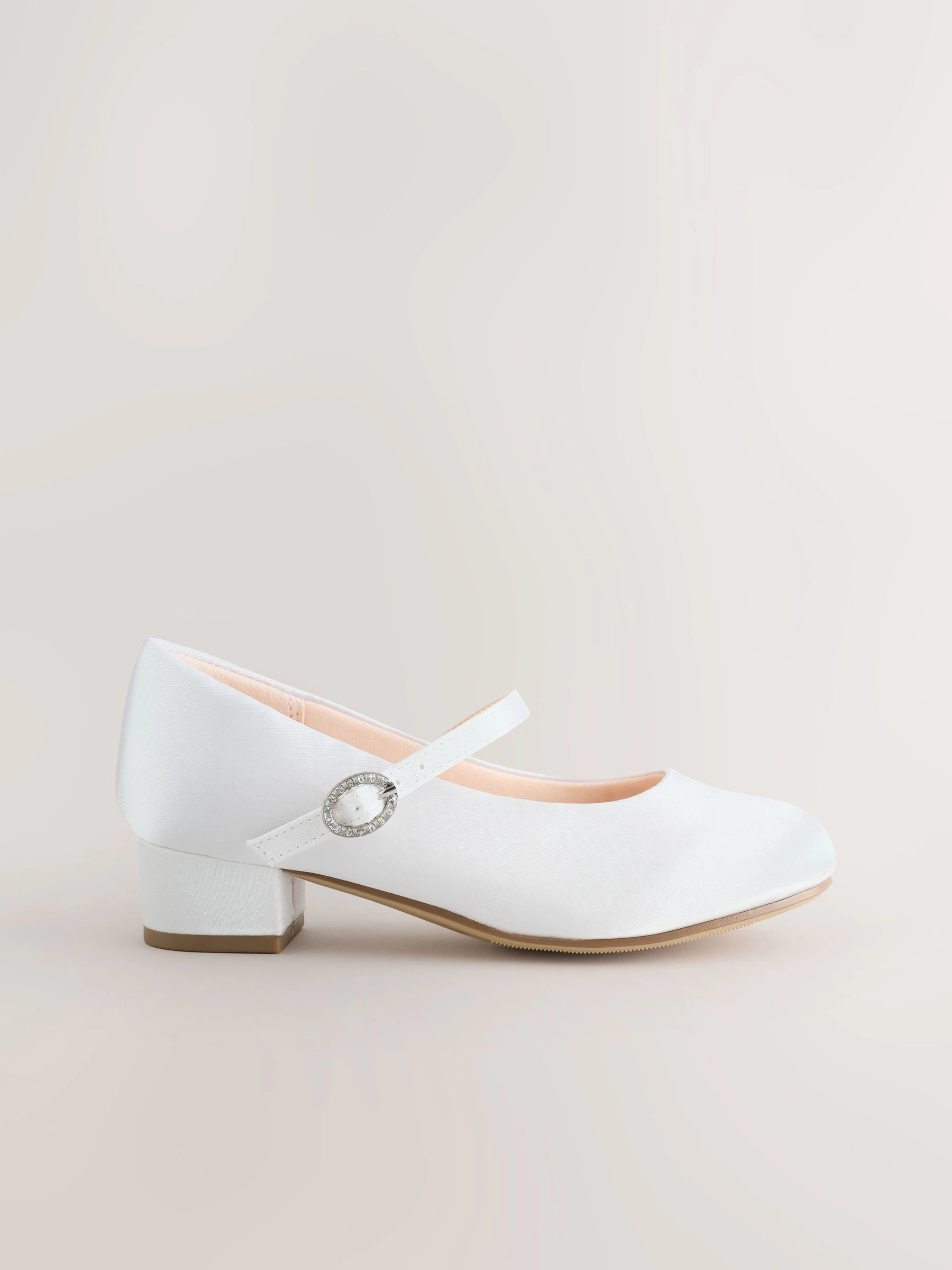 Wit - Stain Resistant Satin Mary Jane Flower Girl Heeled Shoes