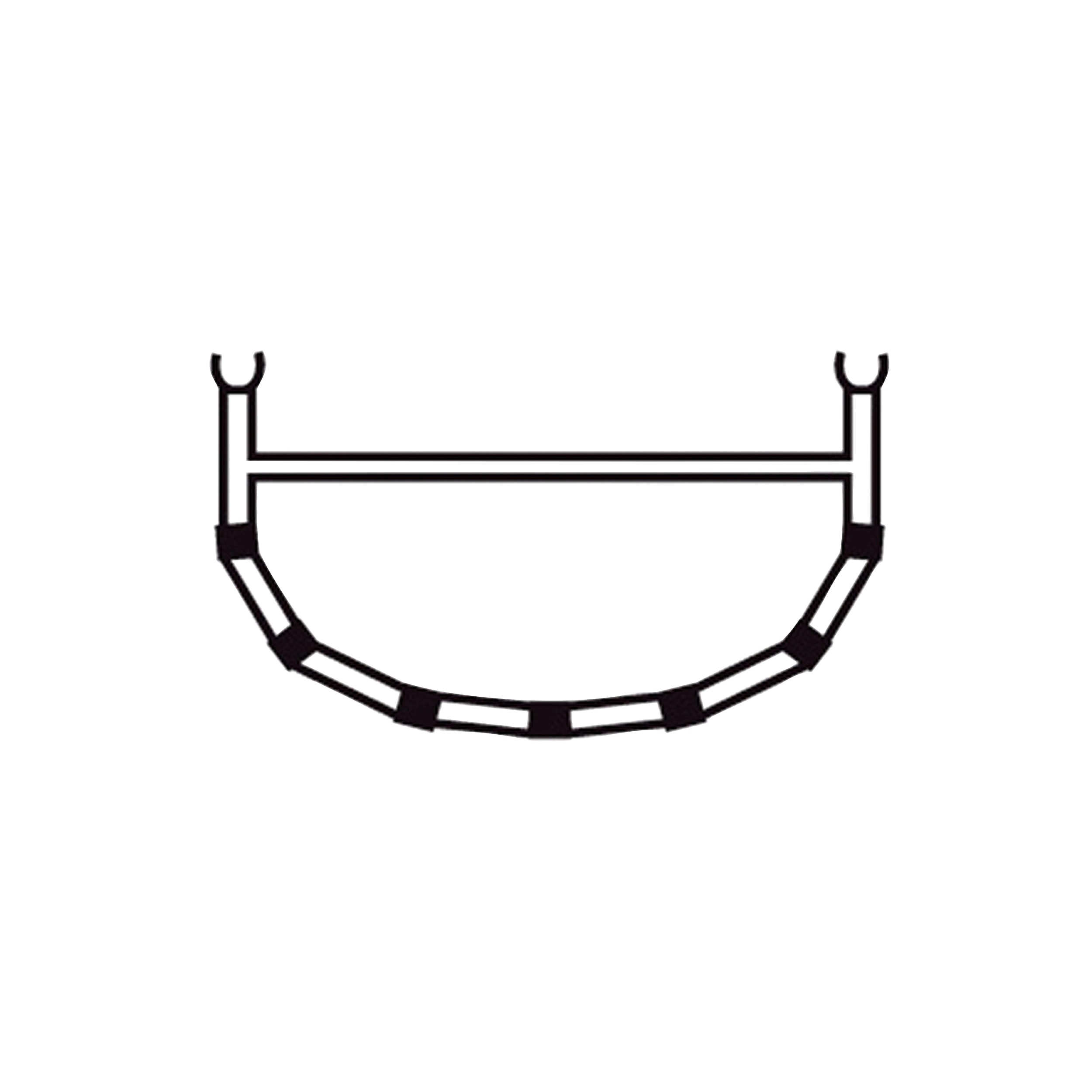 4-Cross Rib w/Top Bar 15/16,5/18 Aluminium
