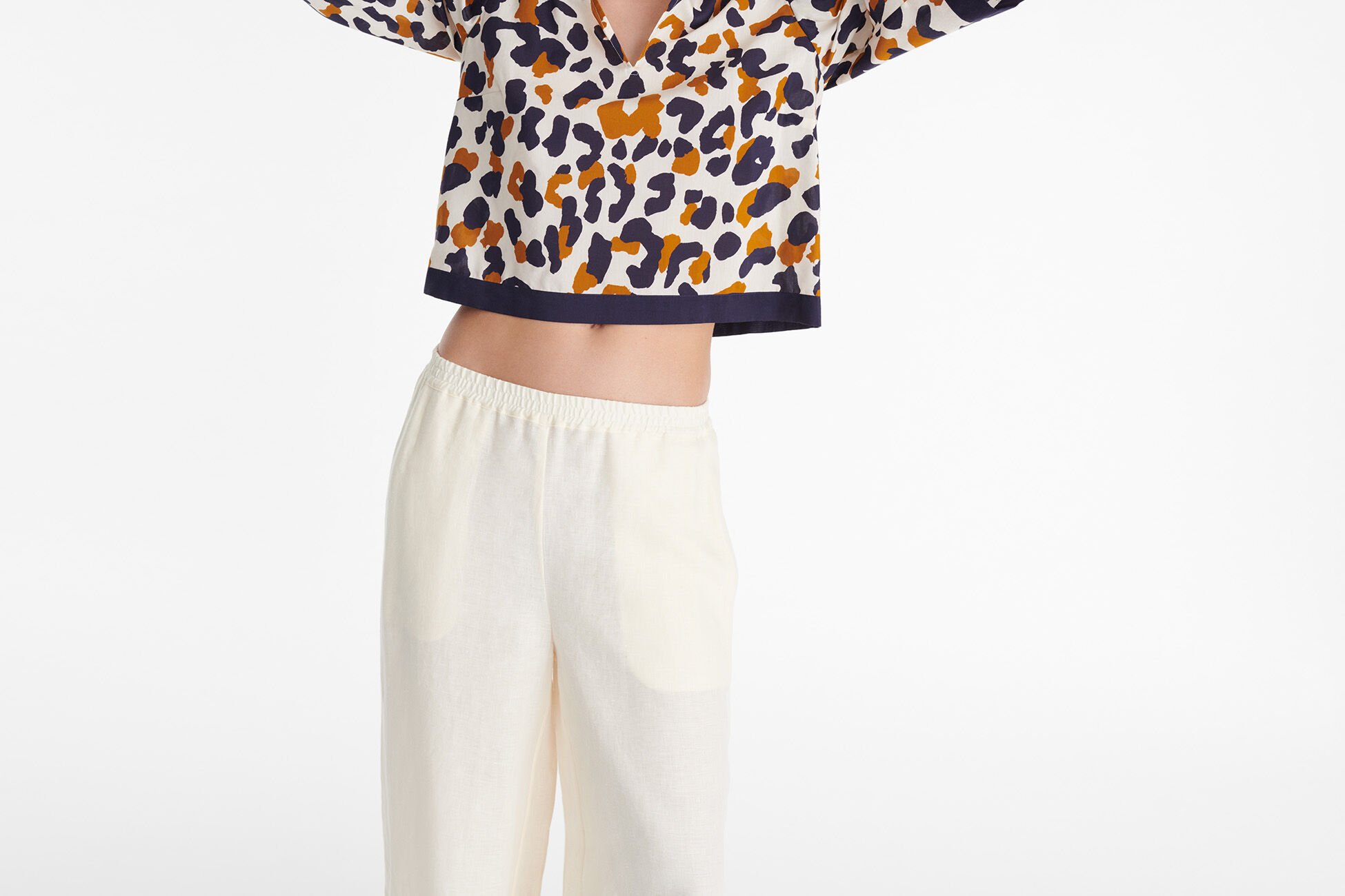 Select Pantalon large CORAIL BLANC