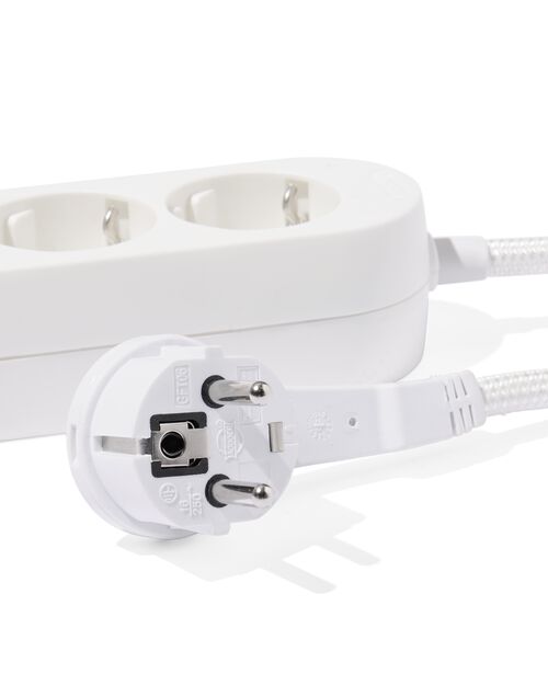 bloc multiprise 5 prises 1,5m blanc