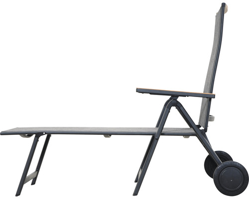 Garden Place Enya tuinligstoel 175 x 74 x 107 mm zwart