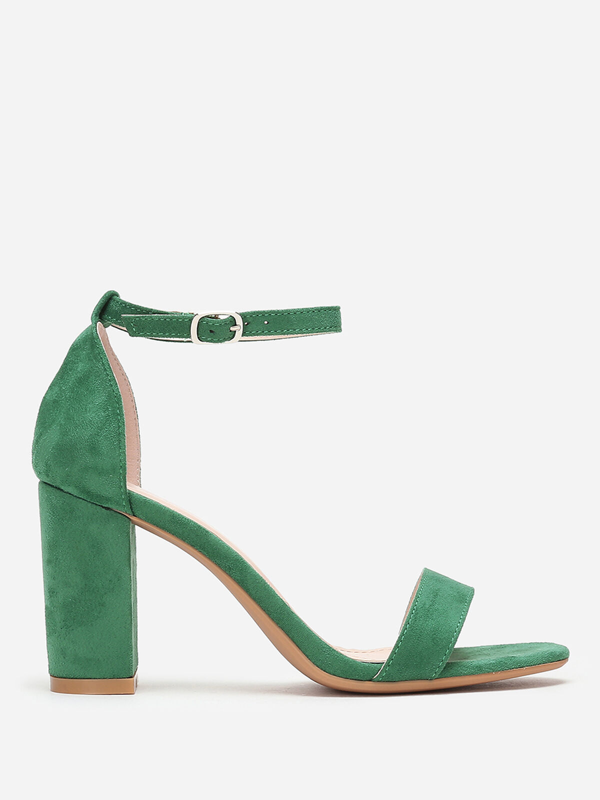 Sandales à brides et talon carré- Vert
