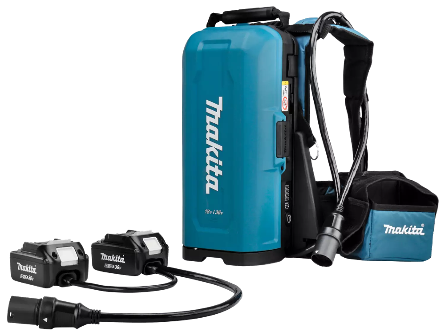 Makita 191A64-2 LXT 18V ruggedragen accustation PDC01 met 2x18V adapter