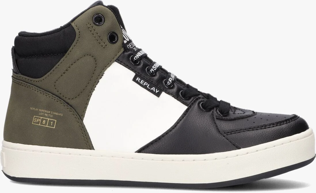 REPLAY groene replay hoge sneaker cobra