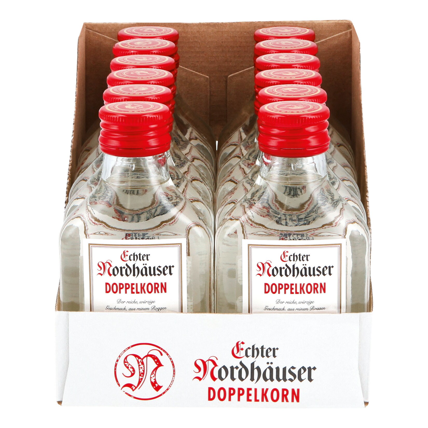 Echter Nordhäuser Doppelkorn 38,0 % vol 100 ml, 12er Pack