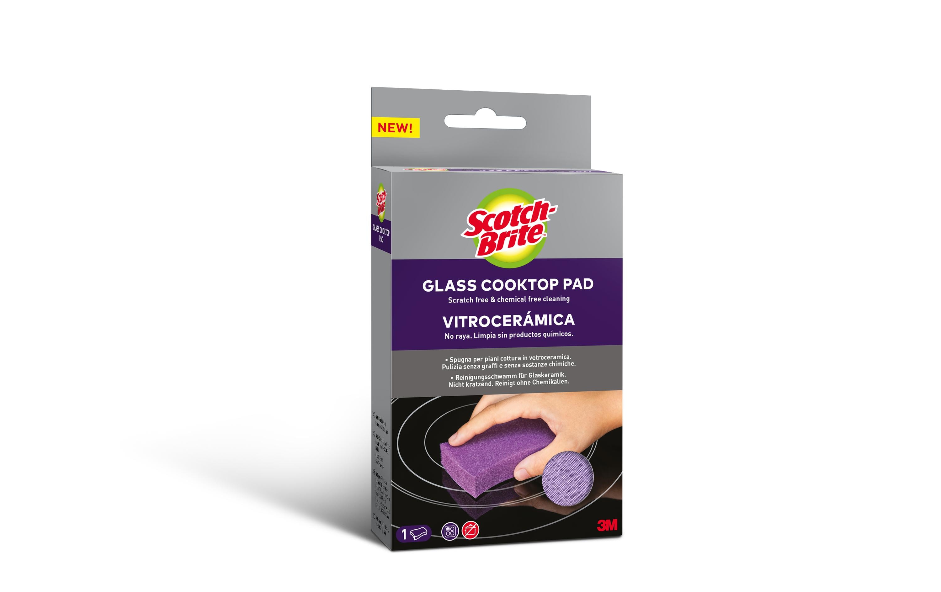 Schwamm Scotch-Brite Glaskeramik 1 StückSchwamm für Glaskeramik-Kochfelder