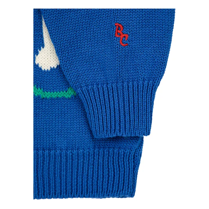 Bobo Choses Cardigan Visage | Bleu