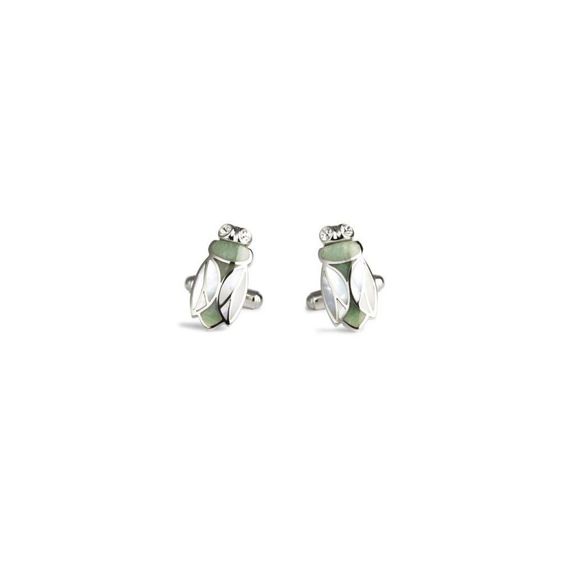 Boutons de manchette, Darwin Lacewing Jade, Cigale