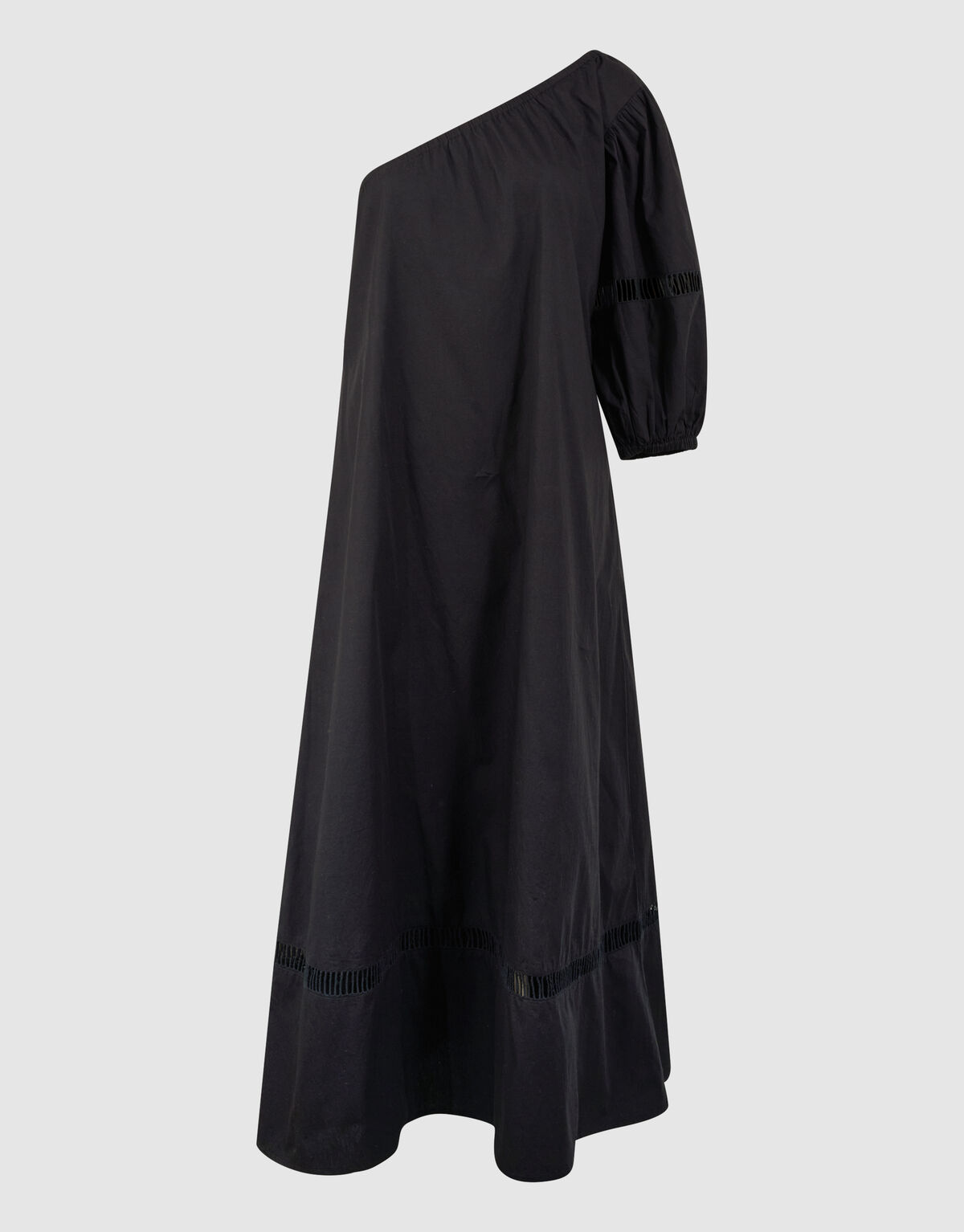 Tape Maxi Jurk Zwart