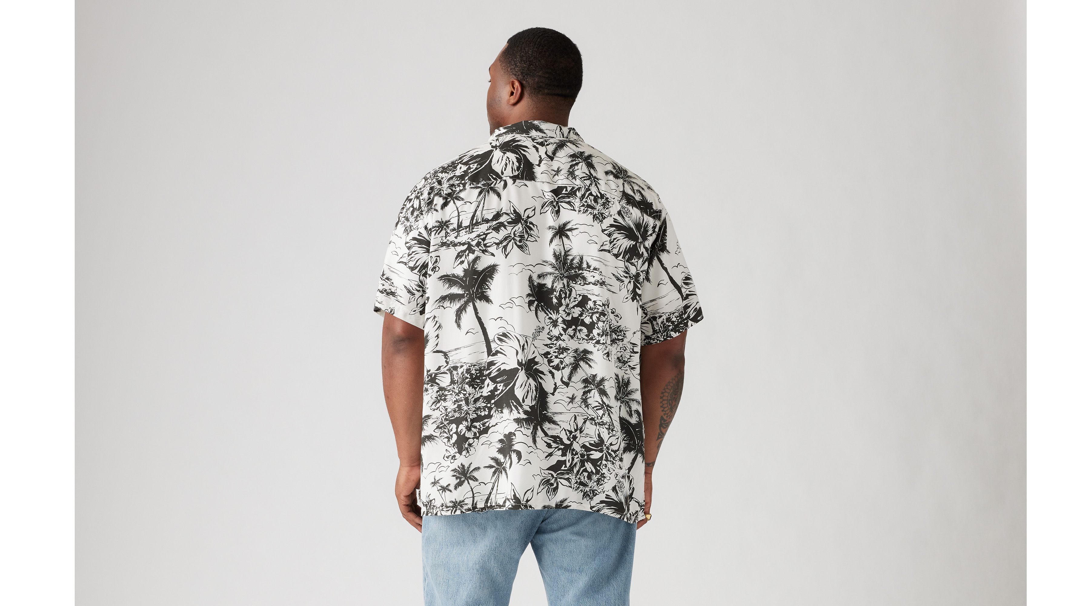 Chemise Camp Classic (grandes tailles) - Tropical Island Scenic Egret - Multicolore