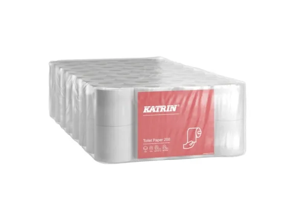 Toiletpapir Katrin Classic 200 2-lags hvid 25m - (64 ruller pr. karton)