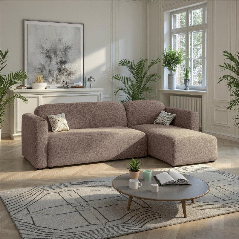Canapé modulable Neom - 3 places avec méridienne droite ou gauche L.263 cm