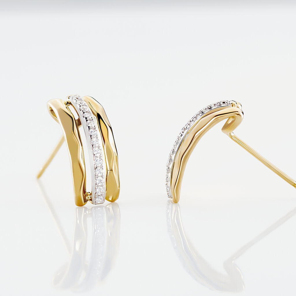 Boucles D'oreilles Pendantes Allyson Or Jaune Oxyde De Zirconium