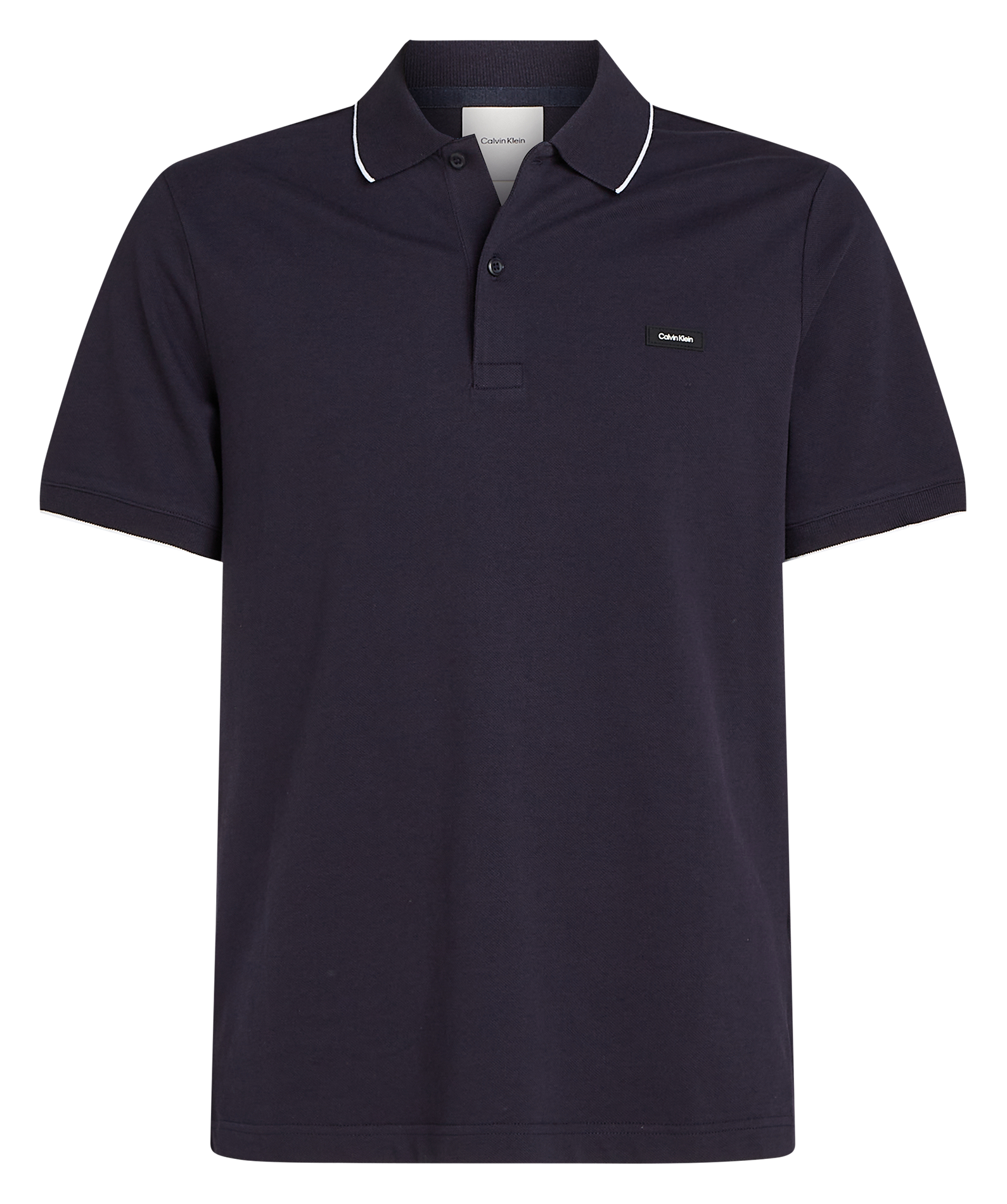 Polo slim-fit en coton piqué| Bleu