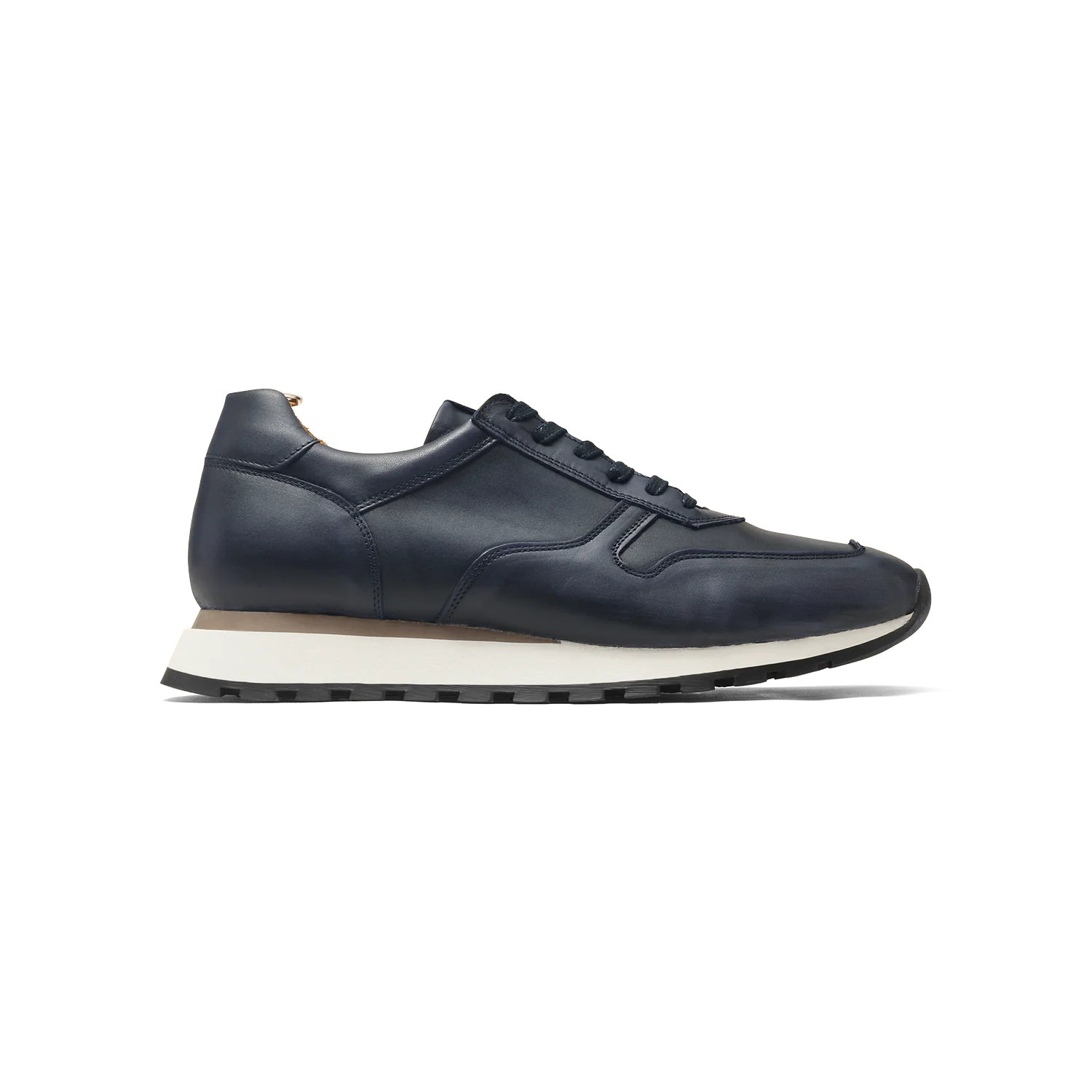 Jacky-Sneakers / basket en cuir marine