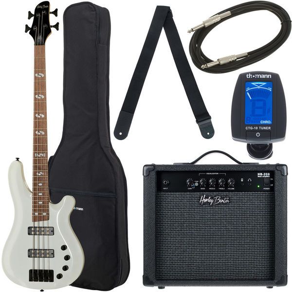 Harley Benton B-450 White Bundle 1