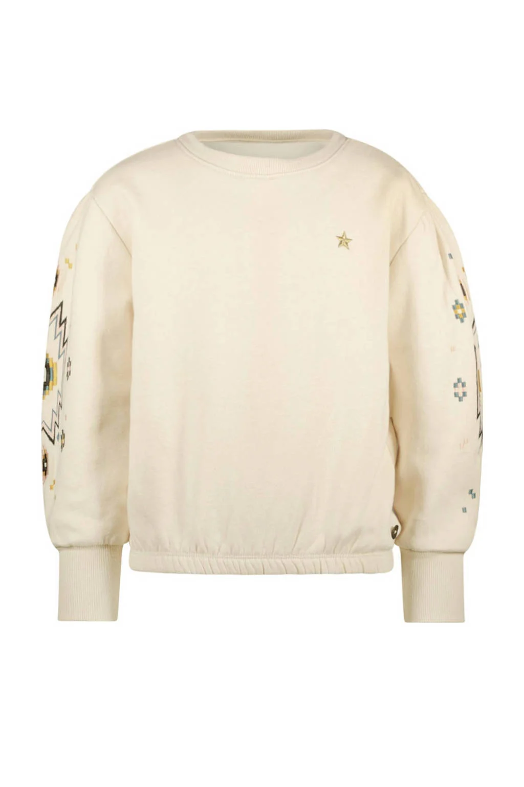 Like Flo gebloemde sweater Danee ecru