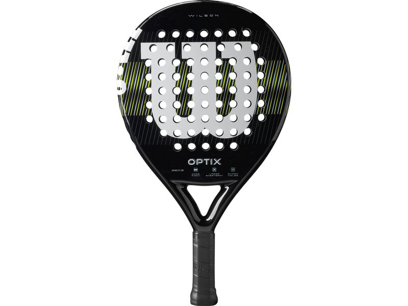 Wilson Padelracket Optix V1 Schwarz Padelschläger mit Carbon Rahmen