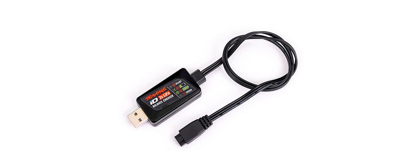 USB-Ladegerät iD Balance 2S TRX-4mUSB-A Ladegerät für Traxxas TRX-4m 2S Lipo Akkus