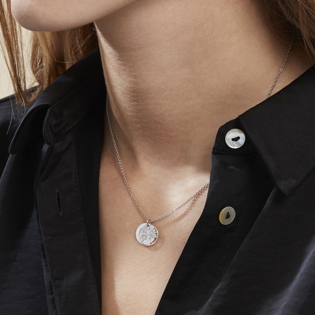 Collier Argent Blanc Sofee Nacre
