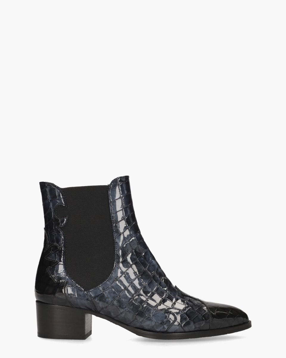 Pertini 30961 Zwart/Donkerblauw Dames Chelseaboots