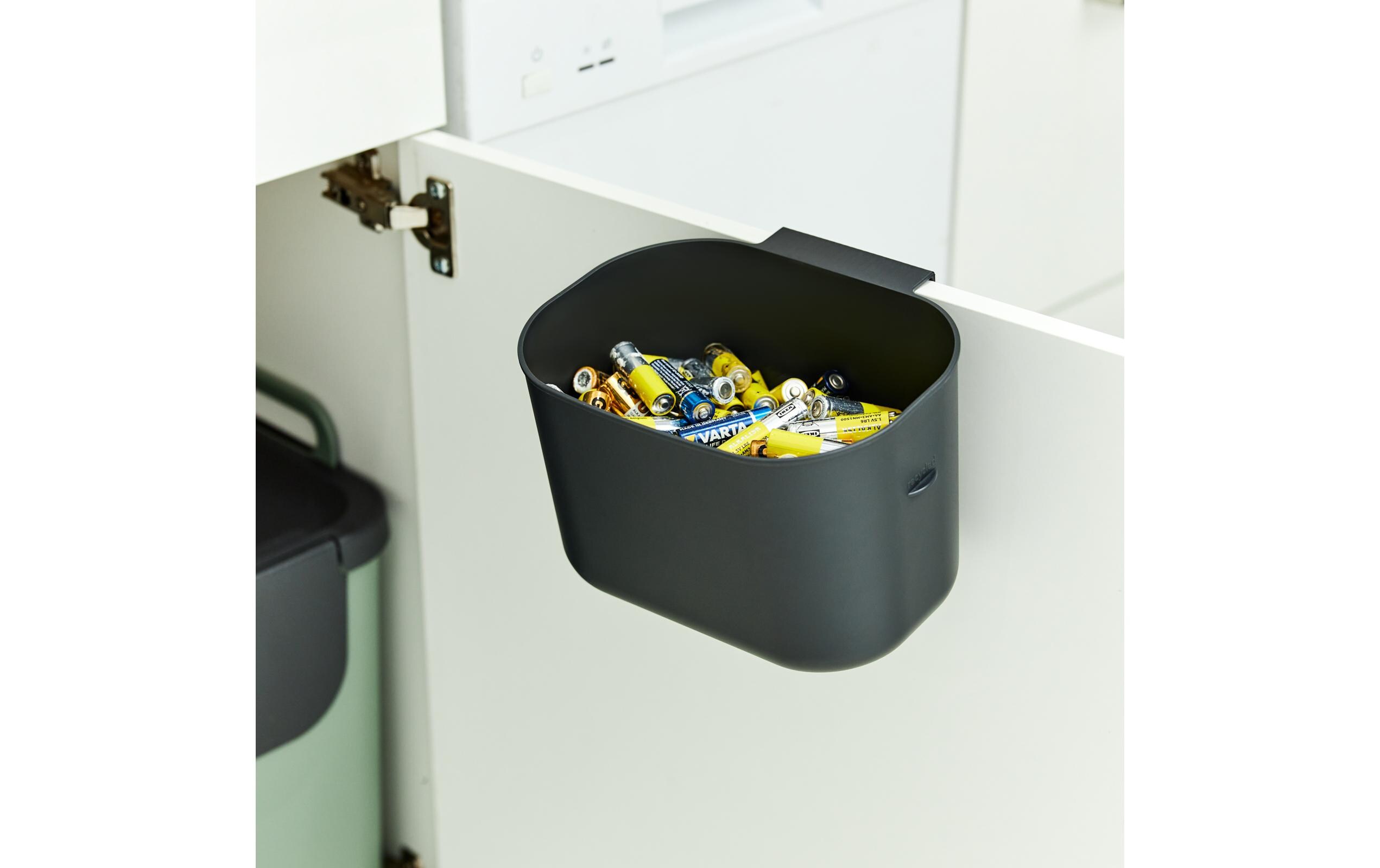 Recyclingbehälter Jive 99.2 l, Grün/Schwarz/Weiss5-teiliges Recycling-Müllsystem