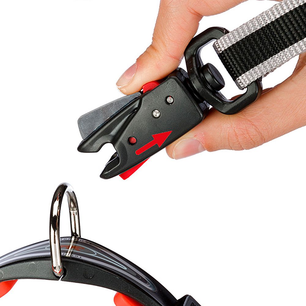 Laisse de dressage pour chiens en nylon twist matic ga12/200, mousqueton magnétique automatique