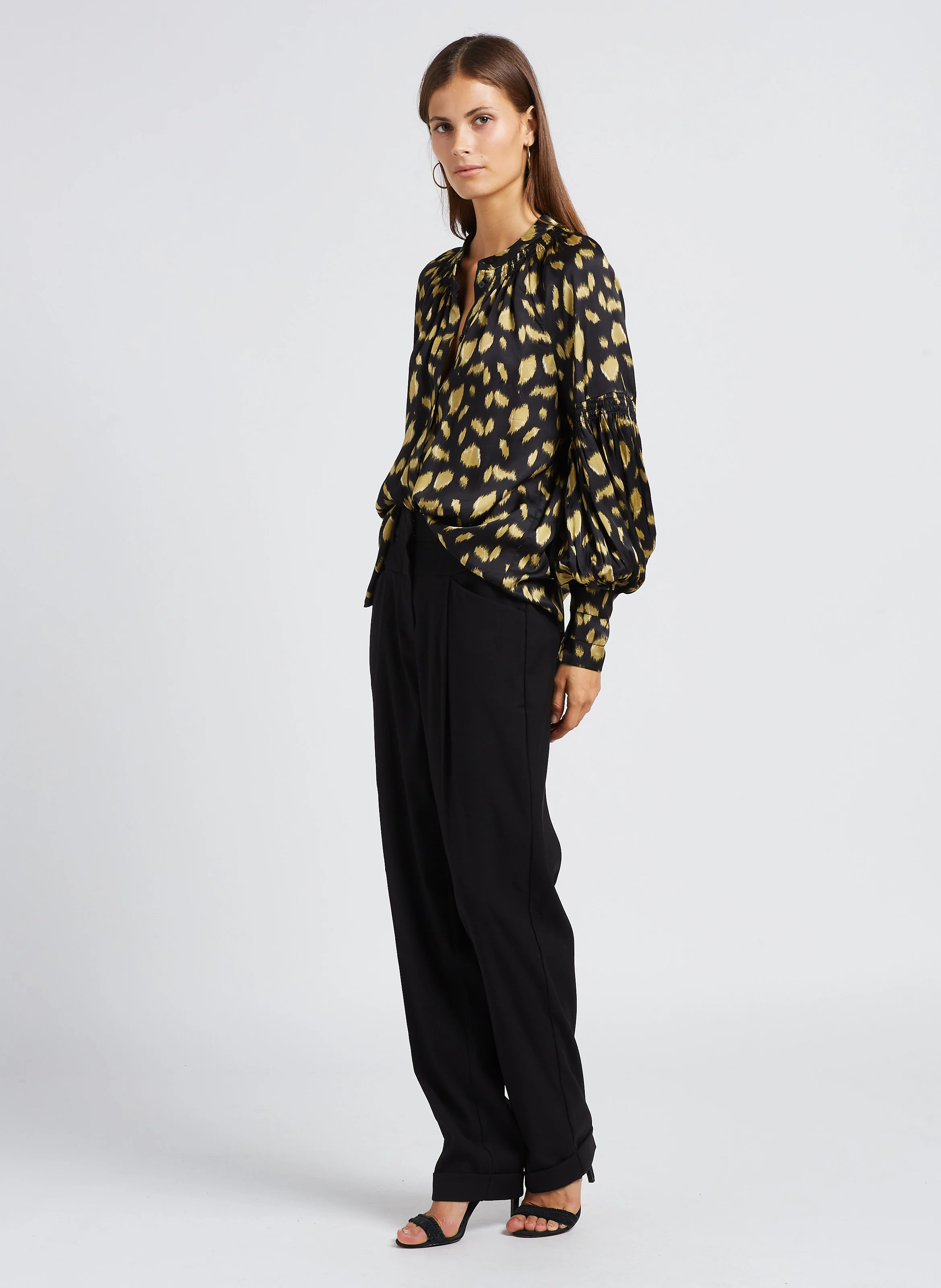 SARINA - Pantalon large| Noir