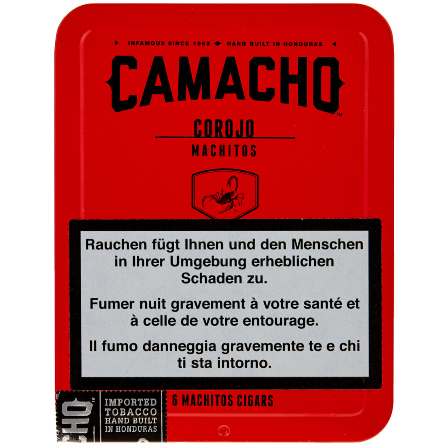 Camacho Corojo Machitos Tin Cello Zigarren 6 Stück