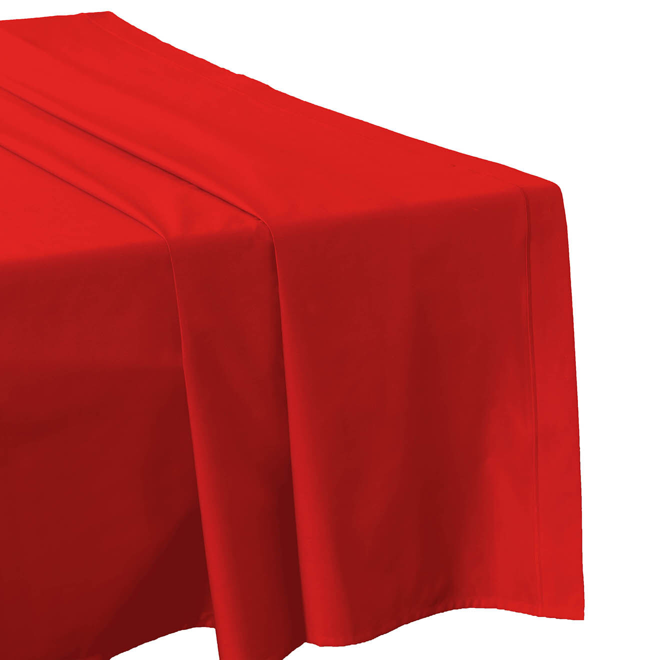 United by PDC Drap plat 100% Percale de Coton rouge