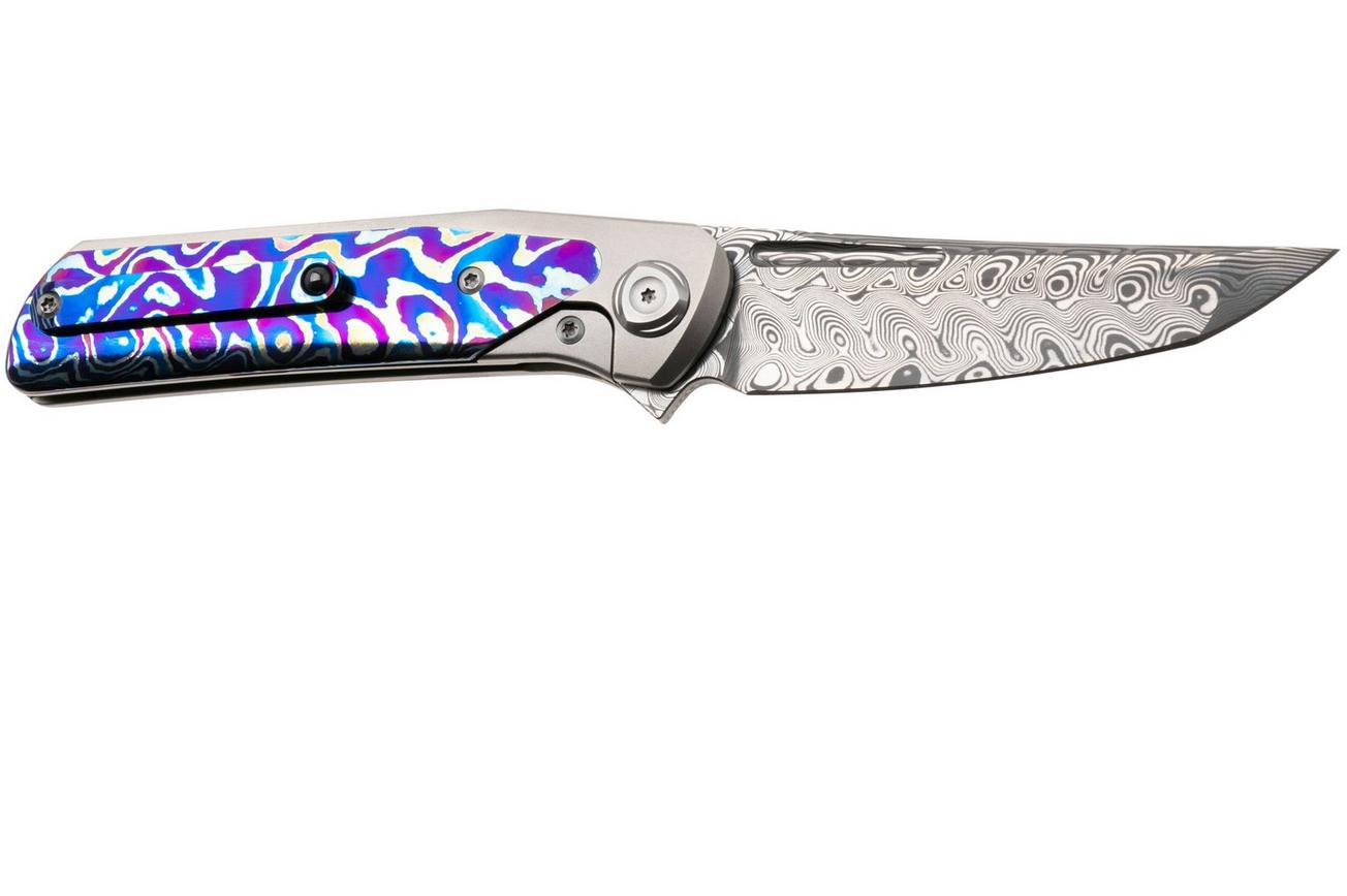 Liong Mah Warrior 3, Damasteel, Titanium MokuTi Inlay, zakmes