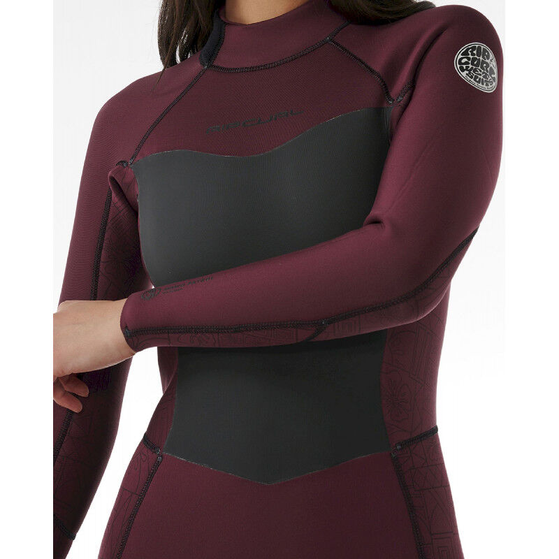 Women Dawn Patrol 4/3 Back Zip Sublimed Wetsuit - Combinaison de surf femme