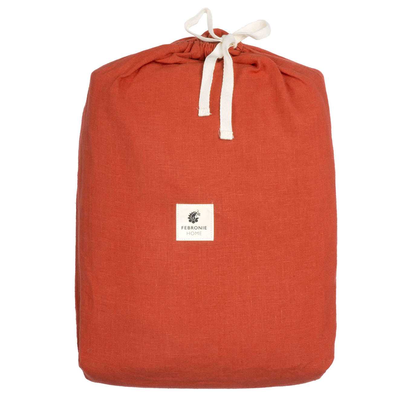 Febronie Home Housse de couette 100% Lin Hortense terracotta