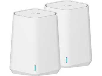 NETGEAR Orbi Pro WiFi 6 Mini - AX1800 WiFi System - Wi-Fi-system - (router, forlænger) - mesh 1GbE - Wi-Fi 6 - Dual Band - væg-monterbar