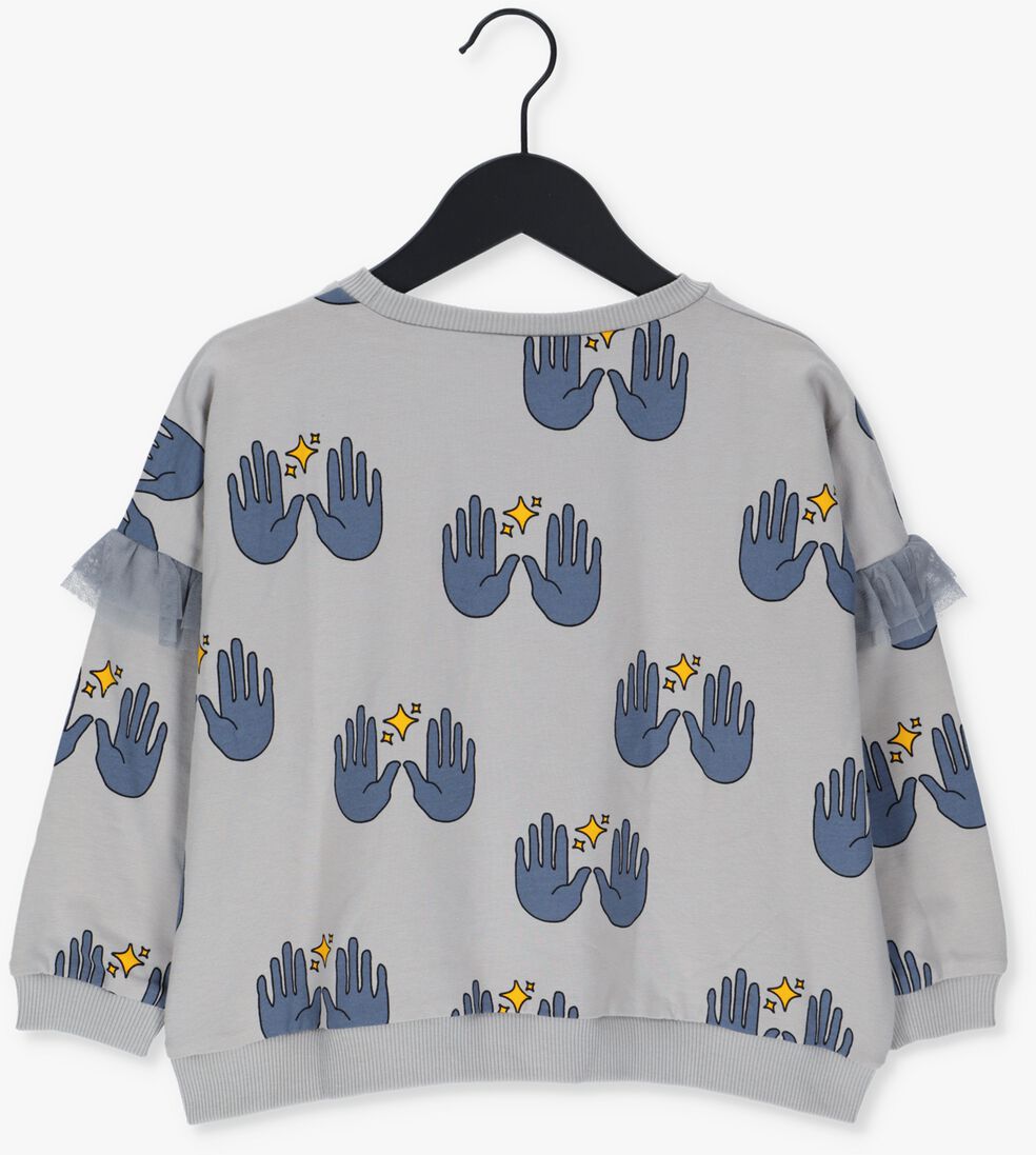 CARLIJNQ grijze carlijnq trui magic - girls sweater with tule ruffles