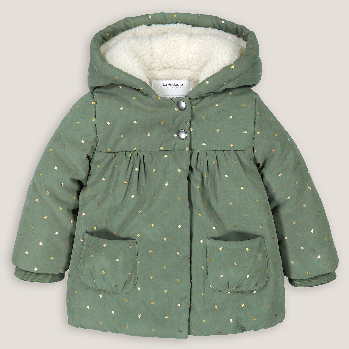 COLEÇÕES LA REDOUTE<br>Parka quente com capuz, estampa de estrelas