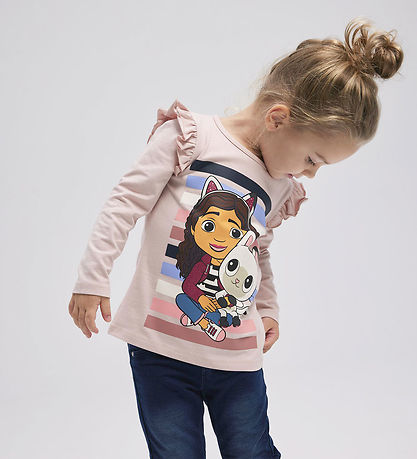 Name It Bluse - NmfDira Gabby - Sepia Rose m. Glitzer