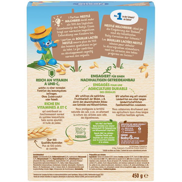 NestléNestlé   Milchbrei Himbeere Banane und Vollkorngetreide 450g