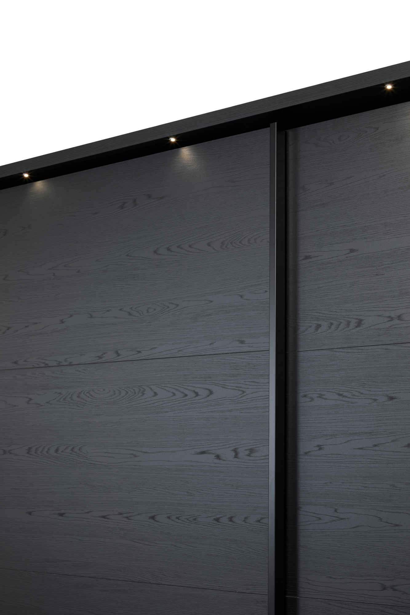Kledingkast Nox 245 x 221 x 63 cm - Zwart + spiegeldeur
