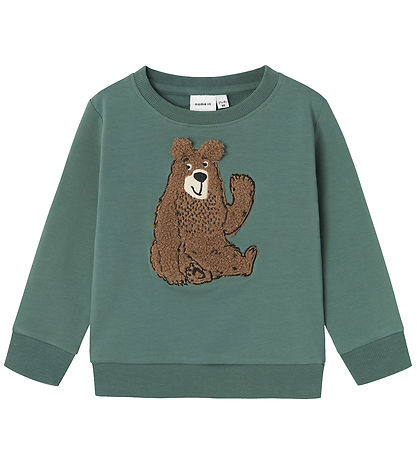 Name It Sweatshirt - NmmSølver - Dark Forest