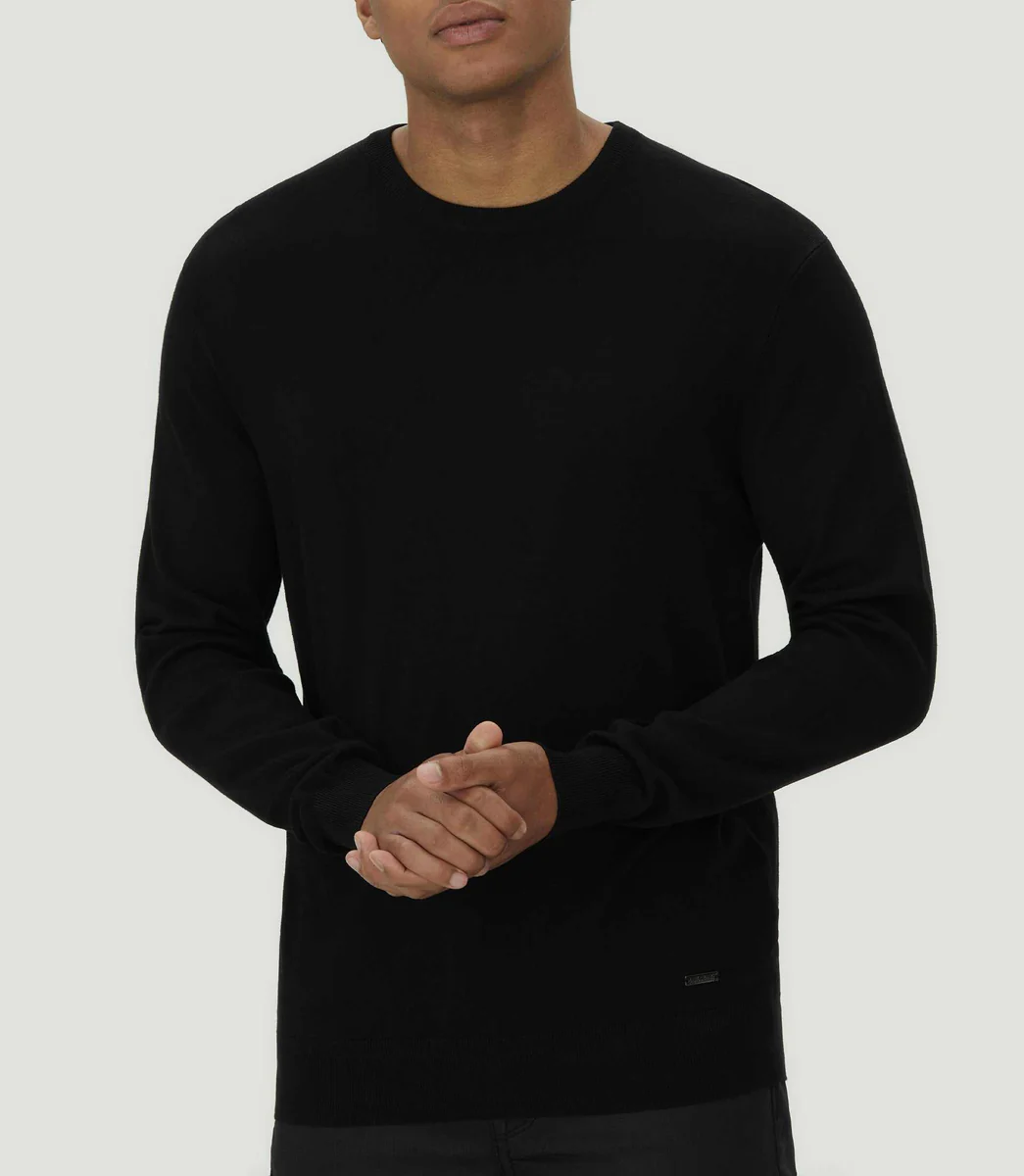 Pull col rond noir 