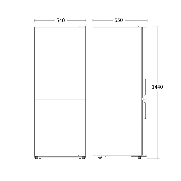 Scandomestic SKF 231 W - Kølefryseskab - bredde: 54 cm - dybde: 55 cm - højde: 144 cm - 205 liter - hvid